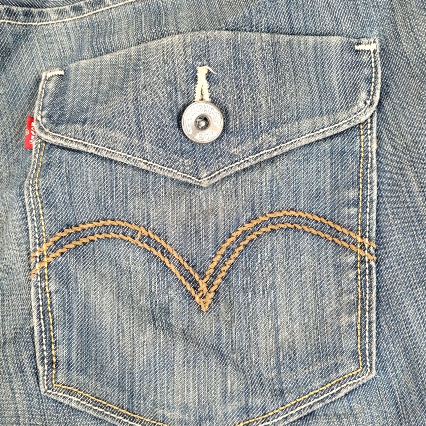 Levi's Mens Levi's 514 Slim Straight Jeans Blue Denim Y2K Streetwear Size US 33 - 5 Thumbnail