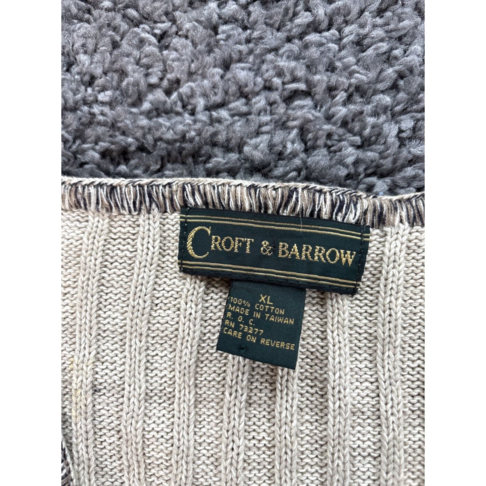 Barrow VINTAGE Croft And Barrow Cardigan Sweater Mens XL Brown Fair Isle 90s Vest Cardigan Mens XL Brown 90s Size US XL / EU 56 / 4 - 4 Thumbnail