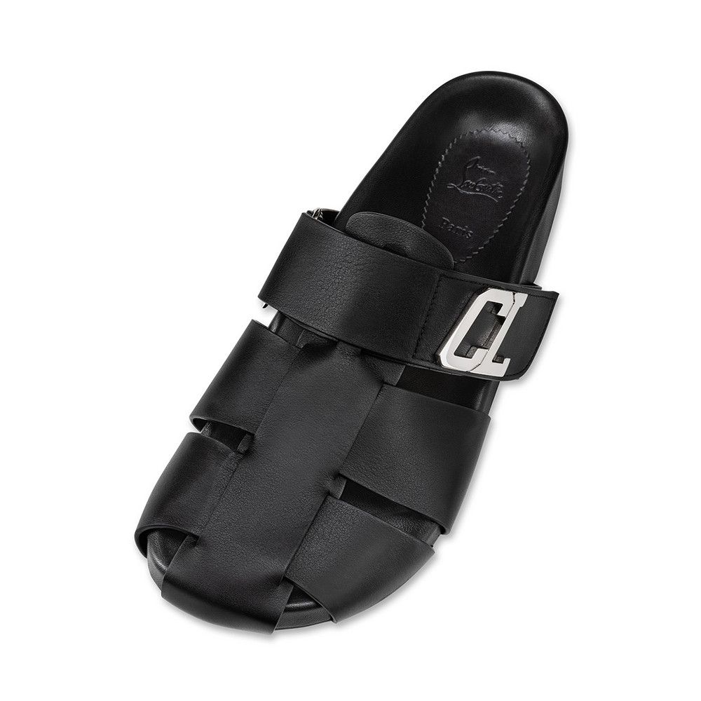 Christian Louboutin o1s1wg110924 Flat Sandals in Black Size US 8 / EU 41 - 3 Thumbnail