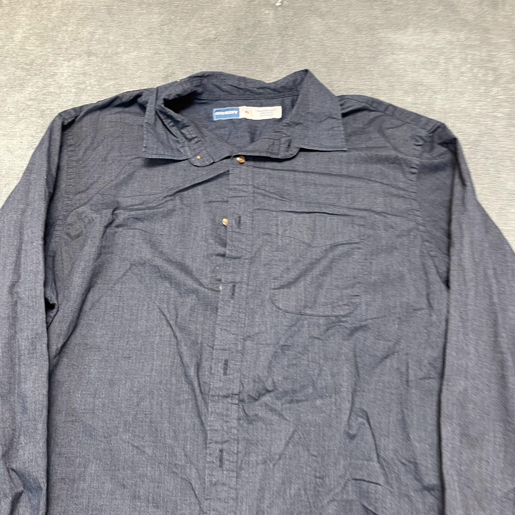 Old Navy Old Navy Shirt Mens XL Gray Everyday Cotton Built In Flex Regular Fit Button Up Size US XL / EU 56 / 4 - 4 Thumbnail