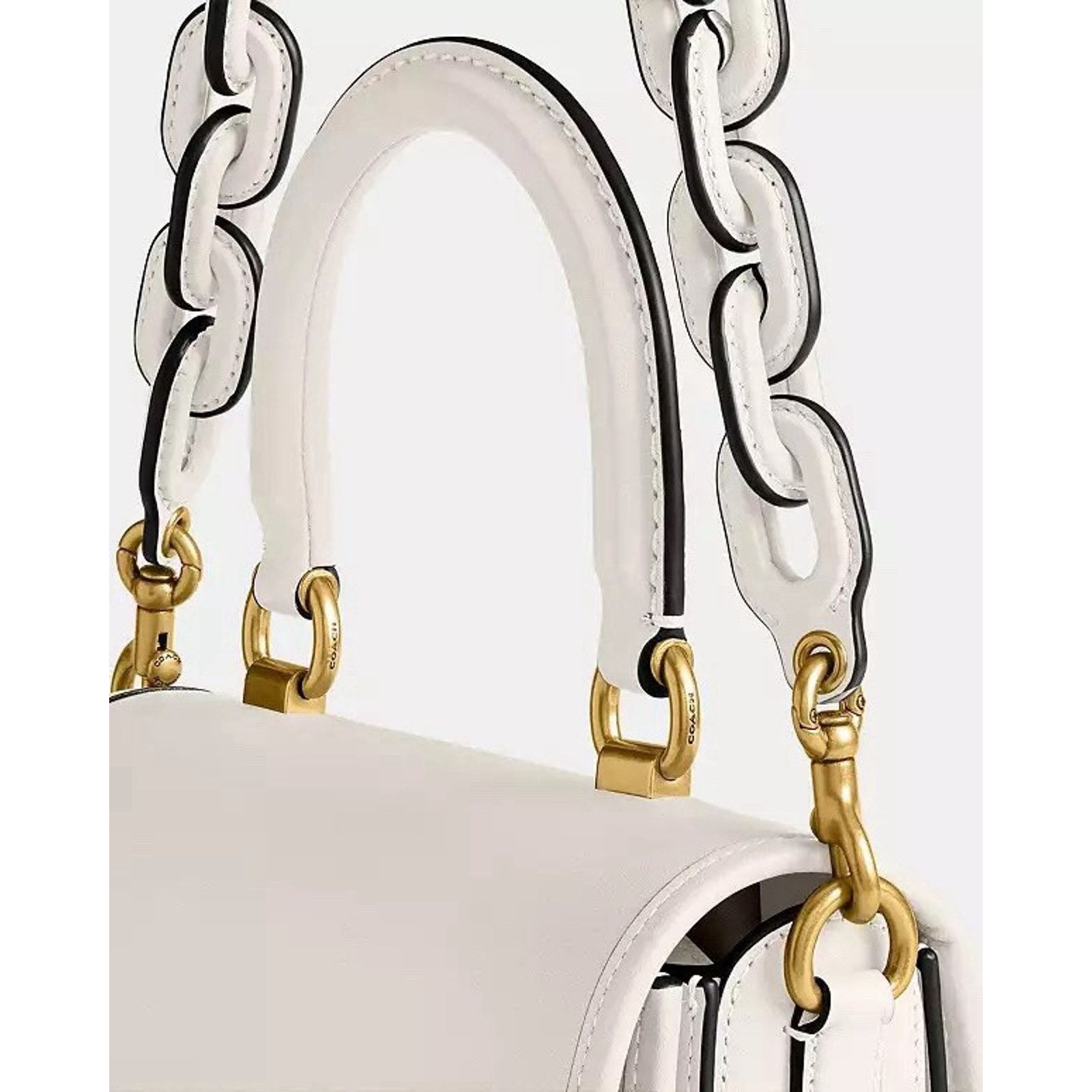 Coach NWT Coach Rogue Top Handle Bag Chalk Glove Leather CP135 Size ONE SIZE - 16 Thumbnail