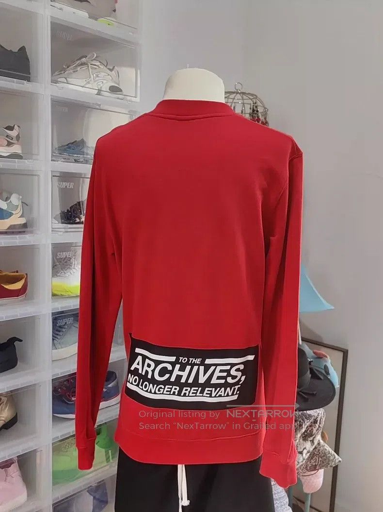 Raf Simons Raf Simons Red long-sleeved printed sweatshirt Size US S / EU 44-46 / 1 - 3 Thumbnail