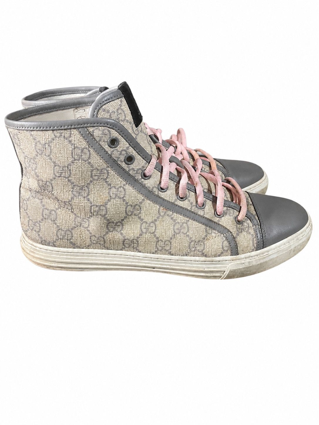 Gucci Gucci GG Supreme Beige Pink High Top SZ 9.5 Size US 9.5 / EU 42-43 - 2 Thumbnail