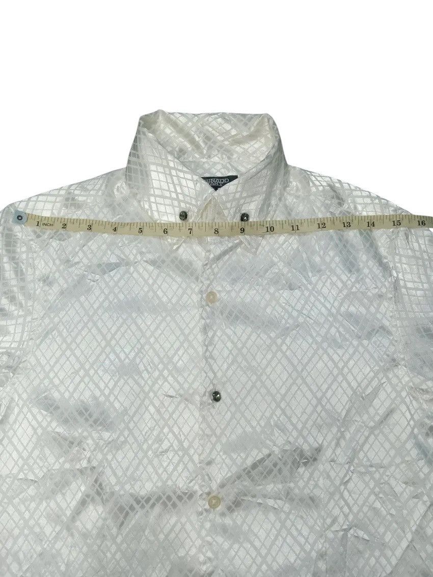 Tornado Mart Tornado Mark White Button Shirt Silk Silky Size M / US 6-8 / IT 42-44 - 12 Thumbnail