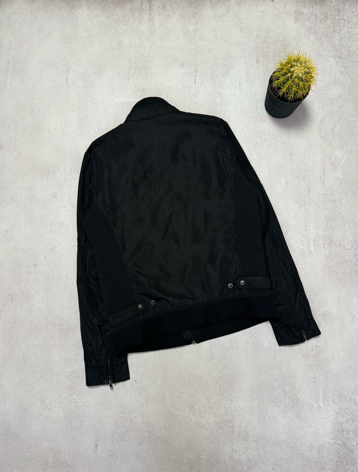 Diesel × Japanese Brand Vintage Diesel Jacket Windbreaker Black Avant-Garde Y2K 90s Size US L / EU 52-54 / 3 - 7 Thumbnail