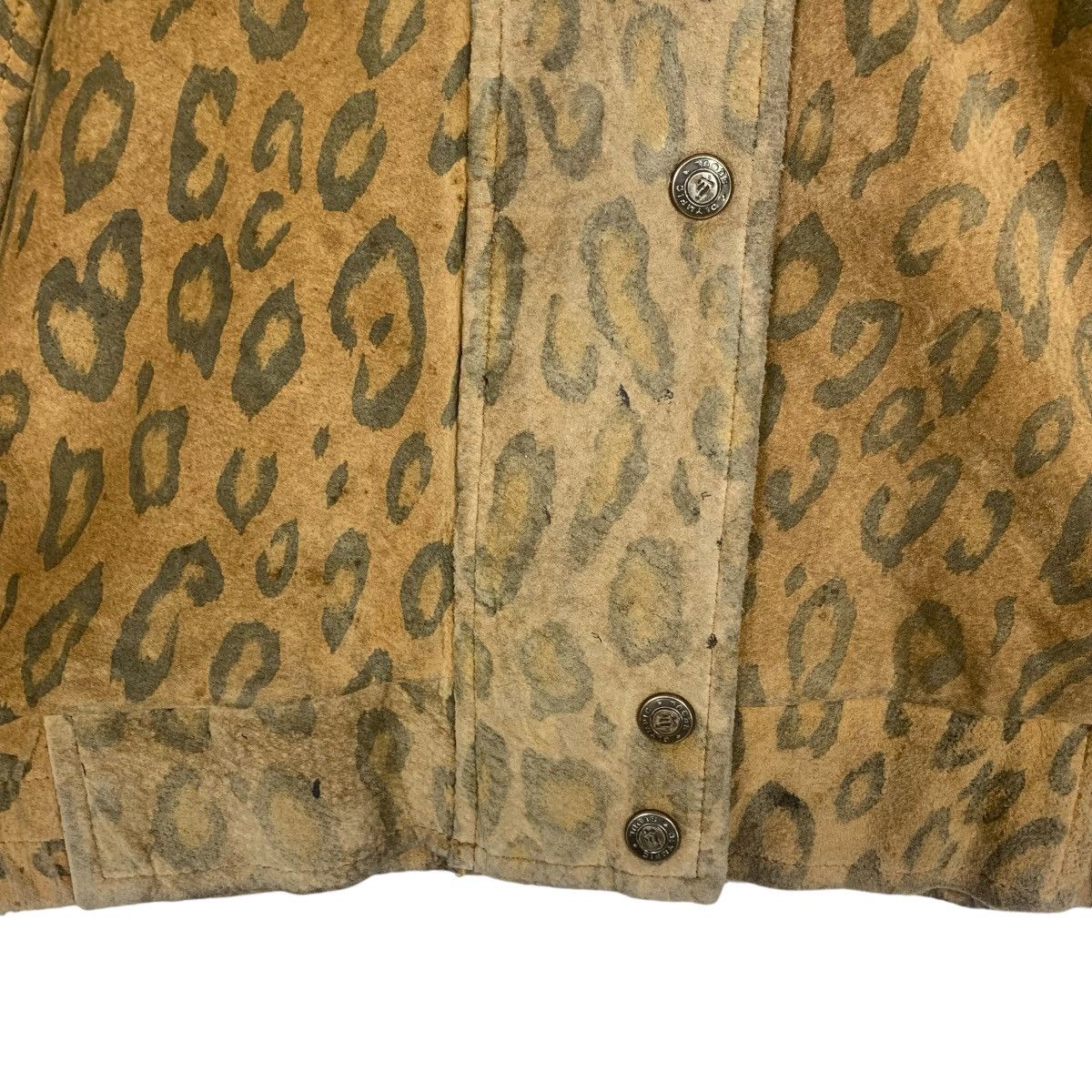 Olympic Seoul japanese brand Leopard genuine lether jacket