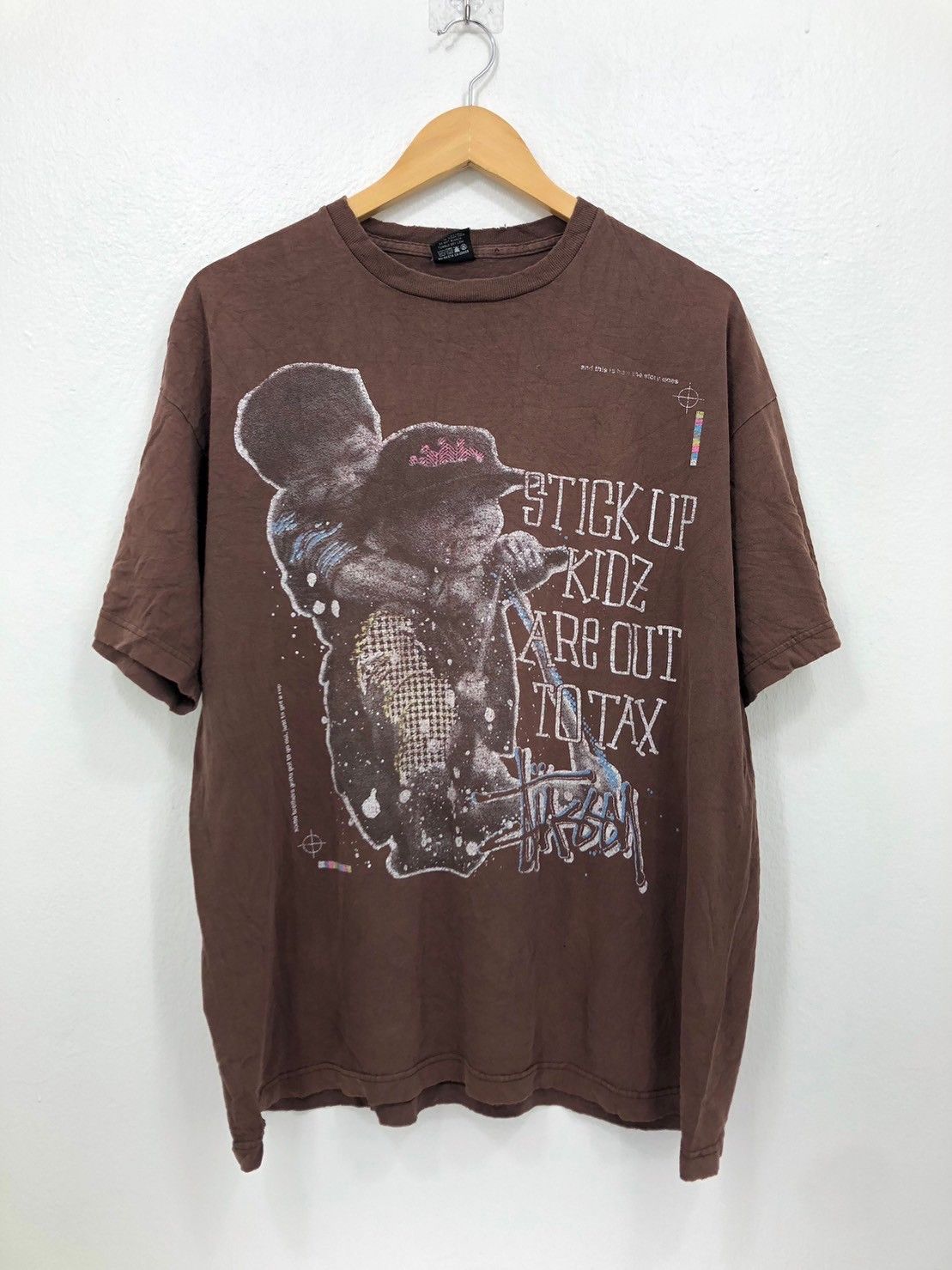 Stussy × Vintage Vintage 00's Stussy shirt Stick Up Kidz Are Out to Tax BN Size US XL / EU 56 / 4 - 2 Thumbnail