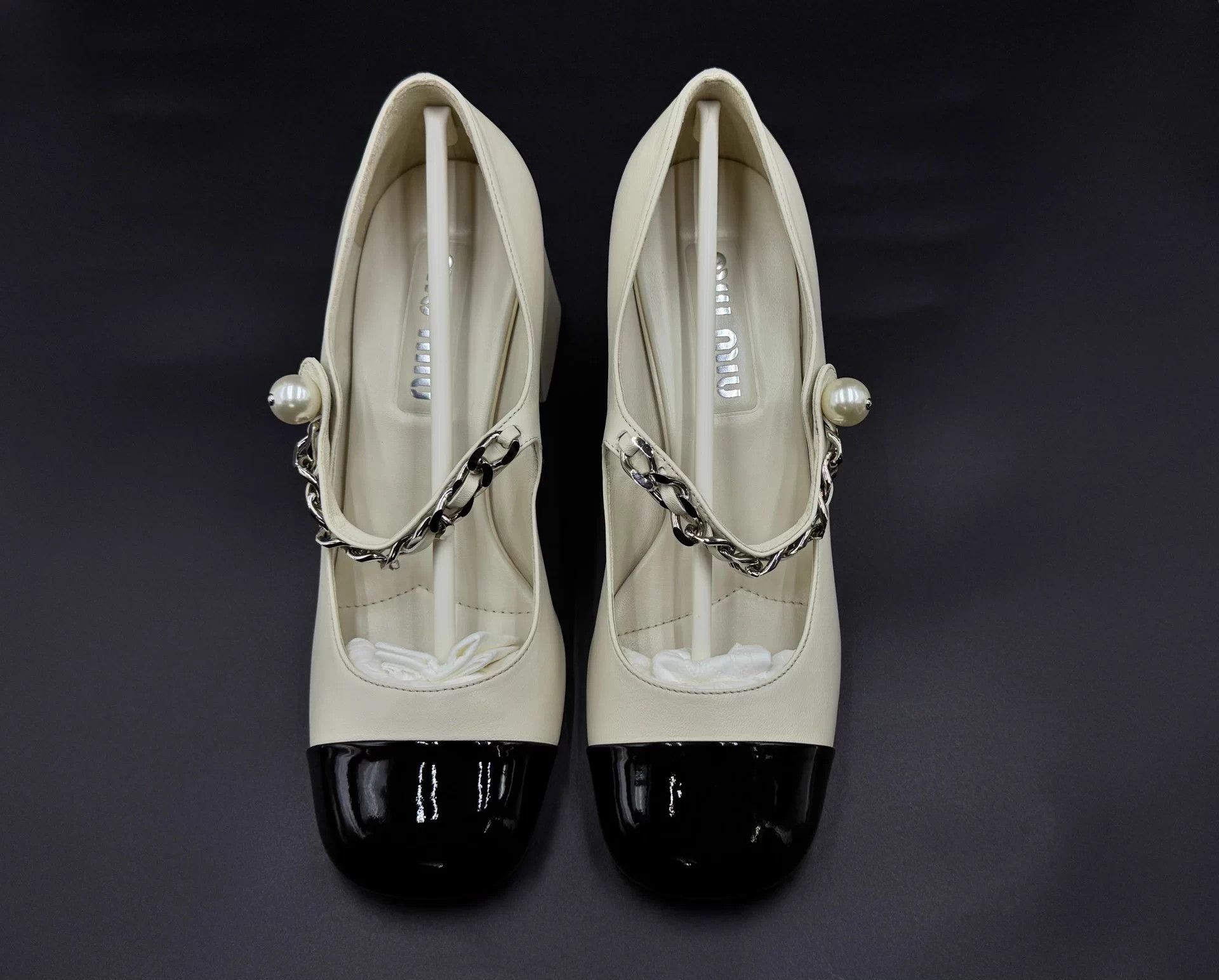Miu Miu MIU MIU Ivory Mary Jane Slip-on Block Heel 6.5cm 39 Size US 9 / IT 39 - 2 Thumbnail