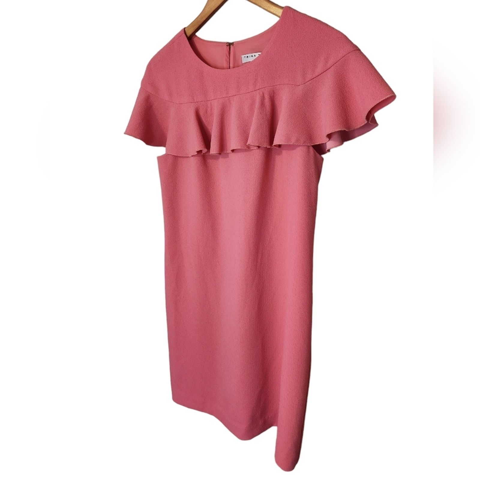 Trina Turk Trina Turk Charleston Ruffle top dress pink 4 Size S / US 4 / IT 40 - 3 Thumbnail