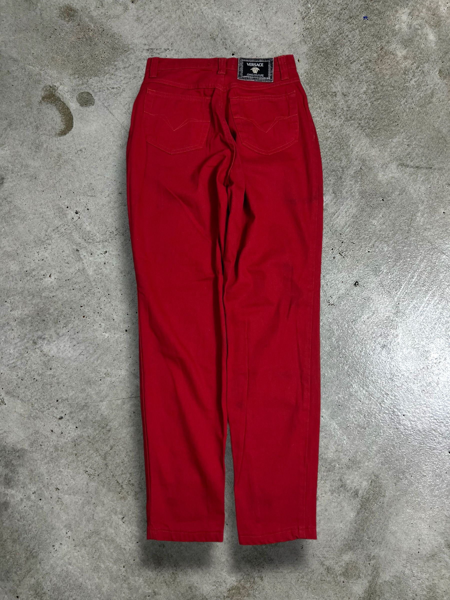 Versace Jeans Couture VERSACE Jeans Couture Red Denim GTMPT379 Size 26" / US 2 / IT 38 - 1 Thumbnail