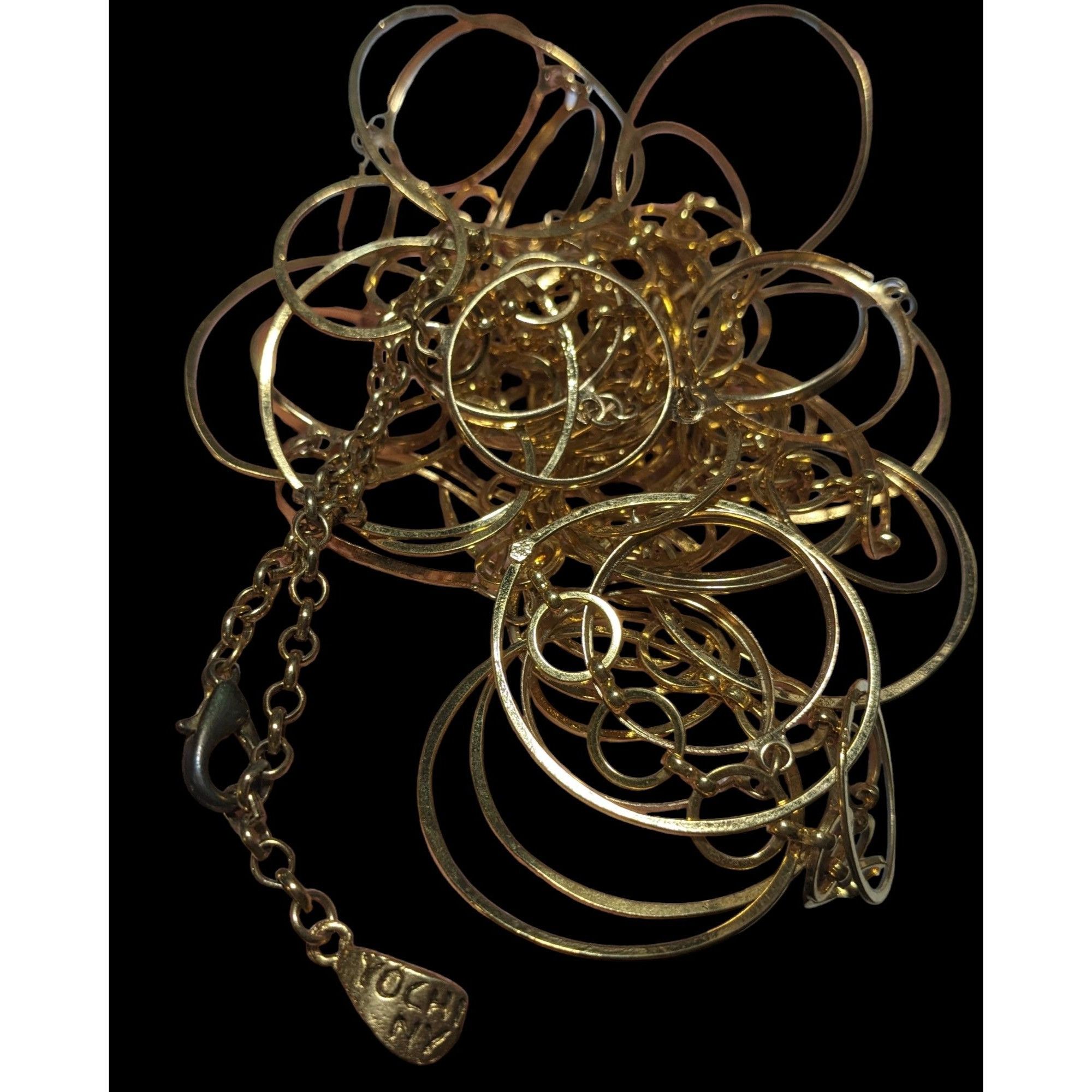 Other Yochi NY Multilayer Gold Ring Statement Necklace Size ONE SIZE - 4 Thumbnail