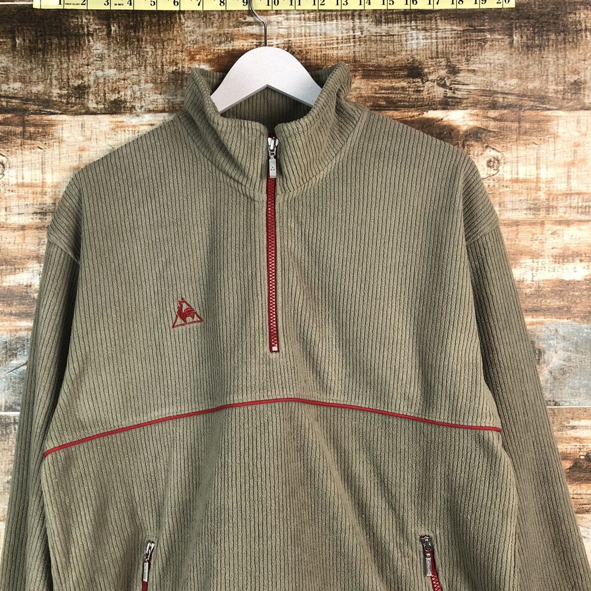 Le Coq Sportif × Vintage Le Coq Sportif vintage Green Sweatshirt #A2363 Size US L / EU 52-54 / 3 - 5 Thumbnail