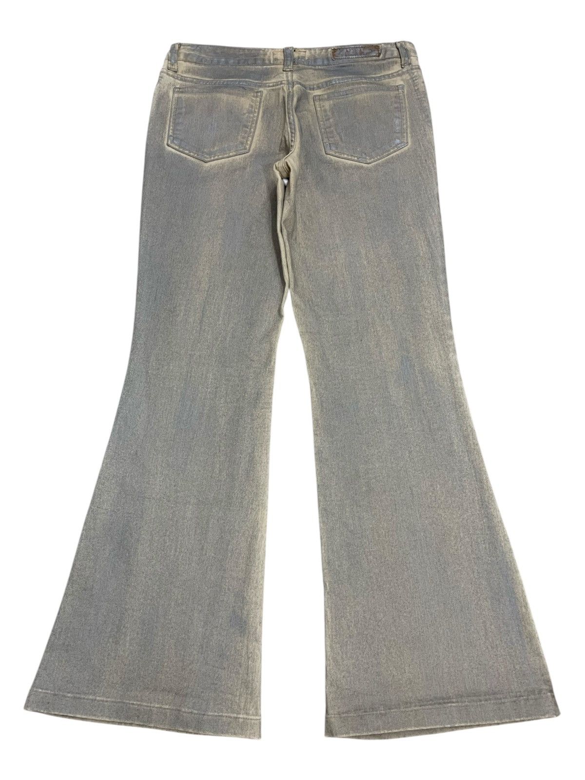 Designer × Taverniti Maxia Grey Coated Junya Style Flare Denim Size US 28 / EU 44 - 2 Thumbnail
