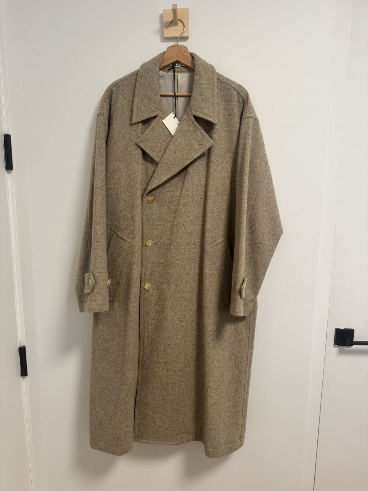 Auralee Auralee Super Milled Shetland Wool Double Breasted Coat Size US M / EU 48-50 / 2 - 3 Thumbnail