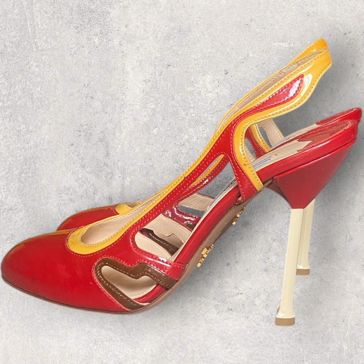 Prada SS12 Red Patent Heels Size US 7 / IT 37 - 2 Thumbnail