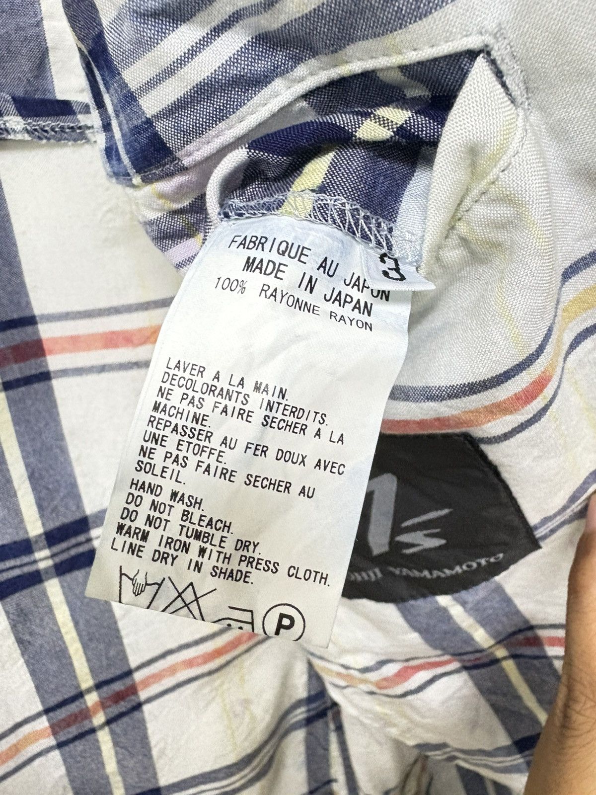 Yohji Yamamoto Vintage Rayon Yohji Yamamoto Ys Blazer Plaid Patchwork Size 50R - 5 Thumbnail