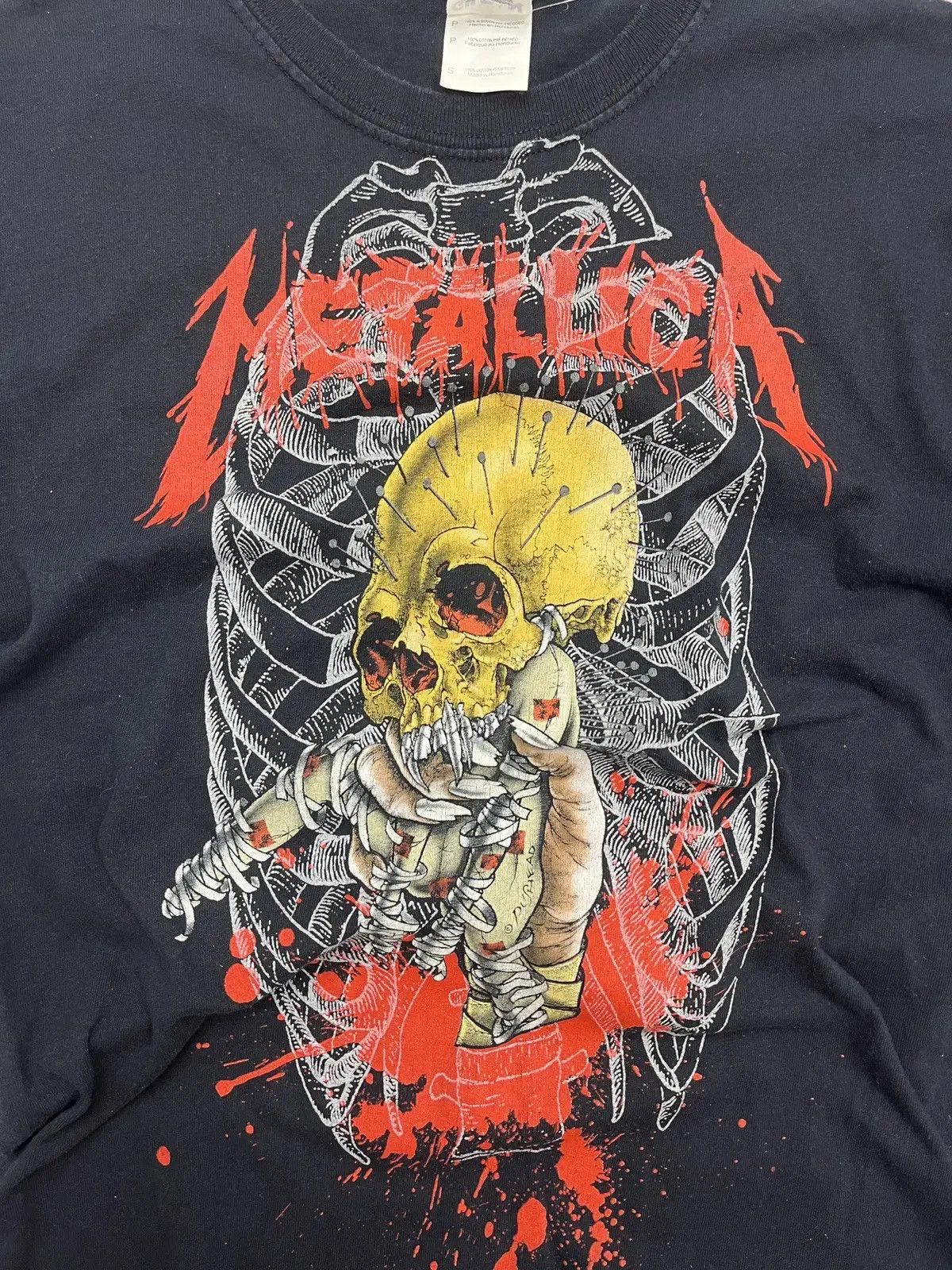 Band Tees × Metallica × Vintage Vintage Rock Metallica Skull Blood T Shirt Size US S / EU 44-46 / 1 - 2 Thumbnail