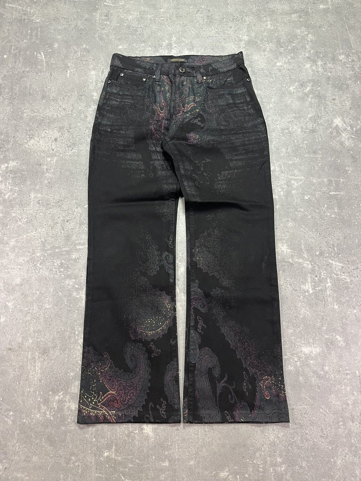 Roberto Cavalli Roberto Cavalli Paisley Printed Rare Jeans XS 26 27 Size US 27 - 1 Thumbnail