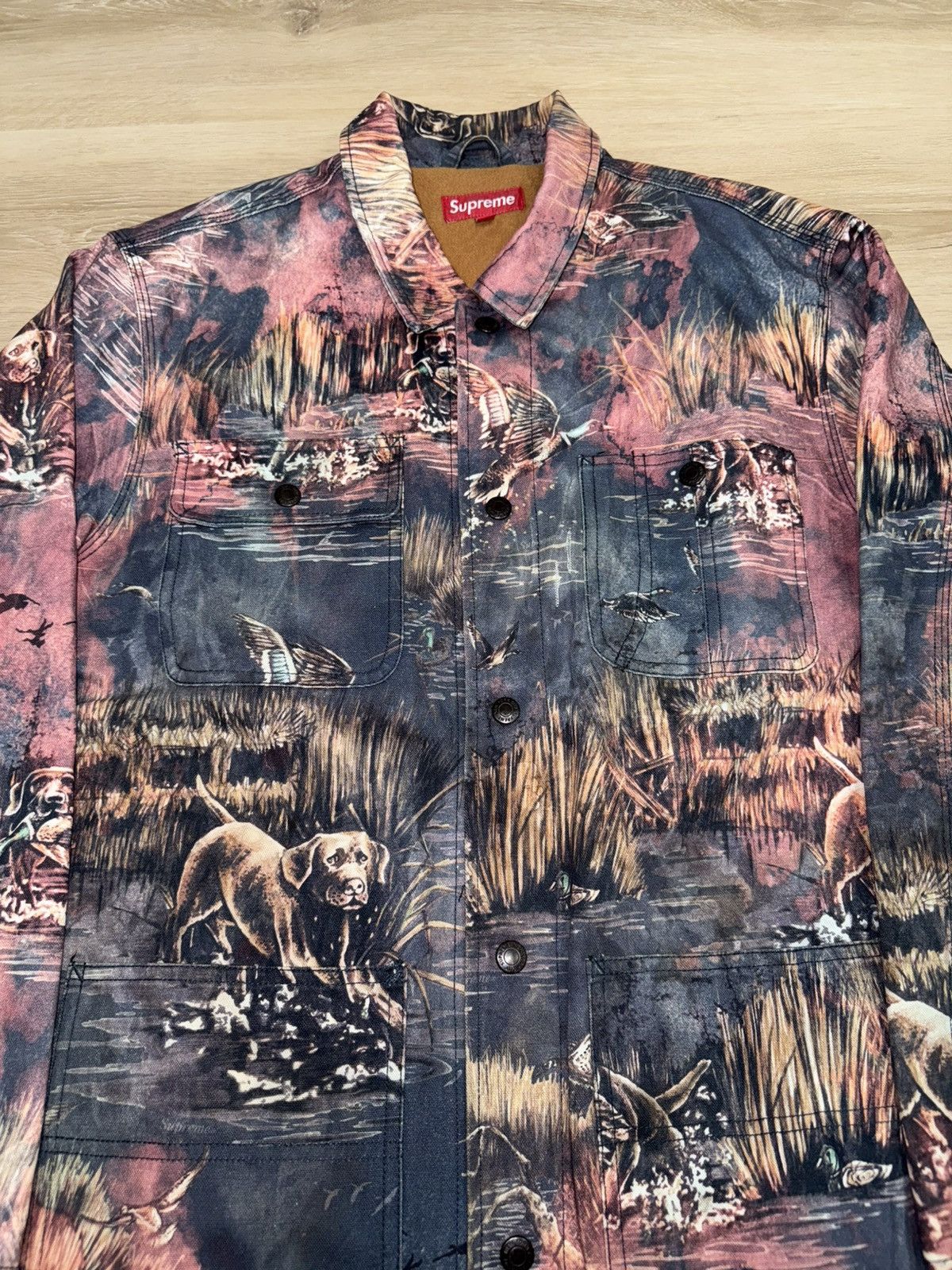 Supreme Supreme Dogs and Ducks Camo Chore Coat Size US XL / EU 56 / 4 - 4 Thumbnail
