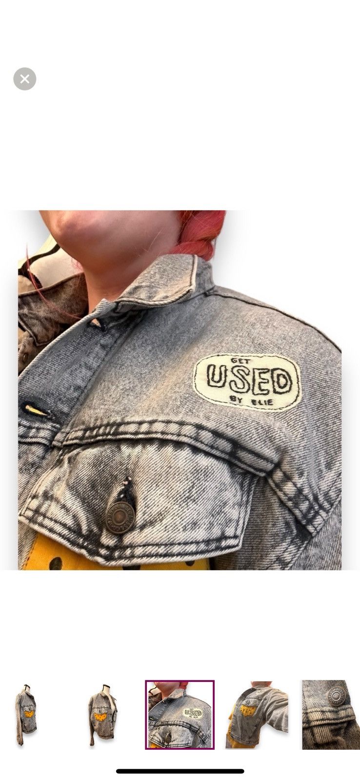 Levi's Women’s XL Vintage Levi’s Denim Jean Cropped Truckers Jacket Size XL / US 12-14 / IT 48-50 - 8 Thumbnail