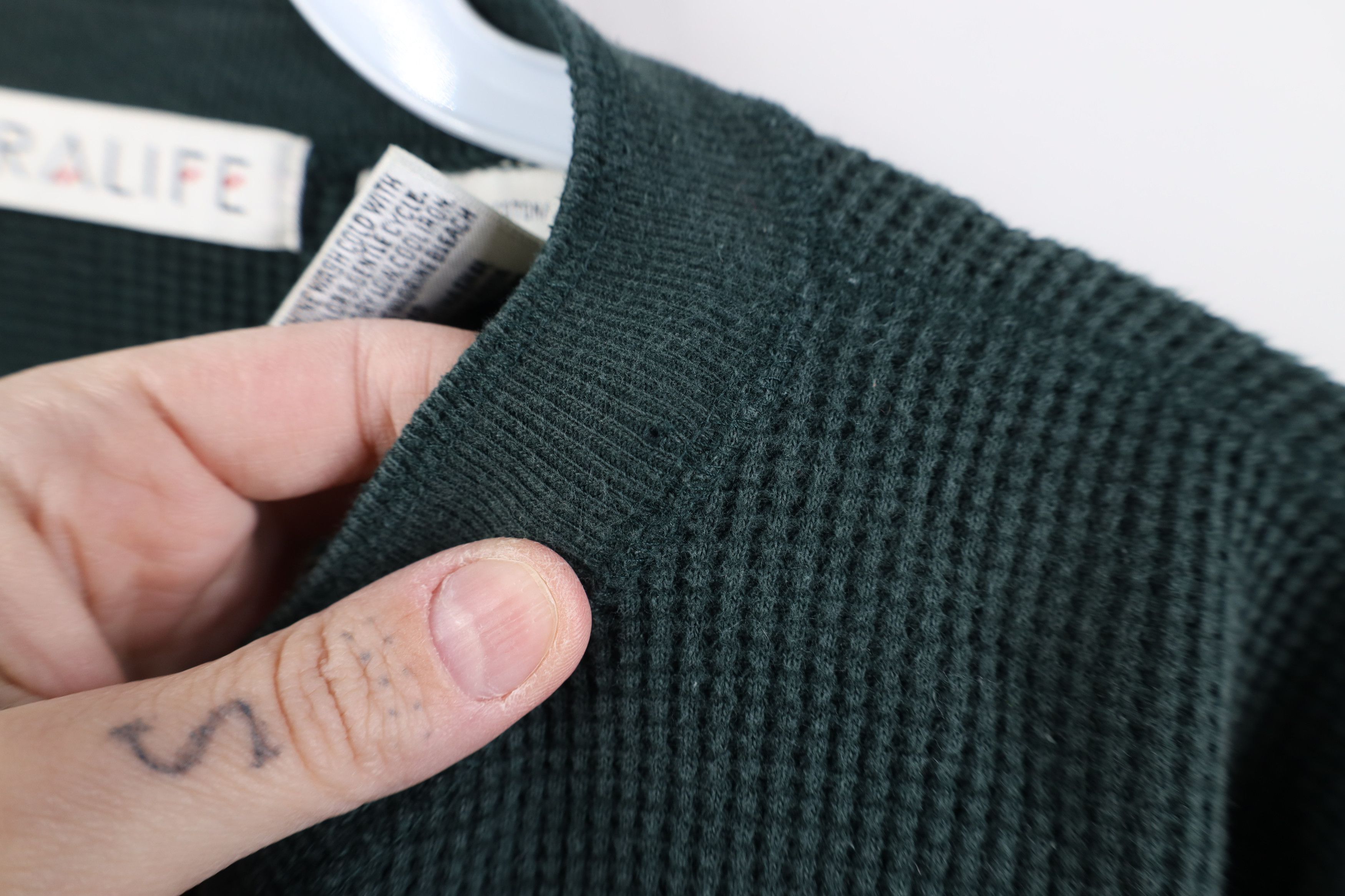 Vintage Vintage 90s Streetwear Knit Long Sleeve Henley T-Shirt Size US L / EU 52-54 / 3 - 5 Thumbnail