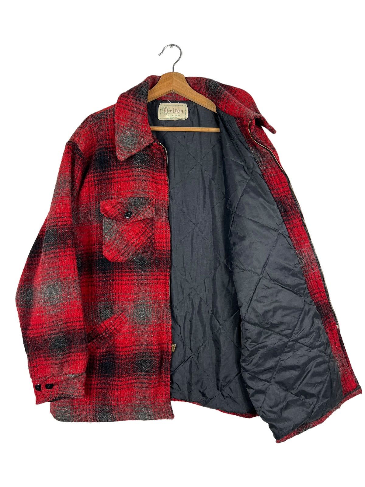 Filson 🔥 VINTAGE 50s MELTON PLAID CHECKER WOOL THINSULATE JACKET Size US L / EU 52-54 / 3 - 8 Thumbnail