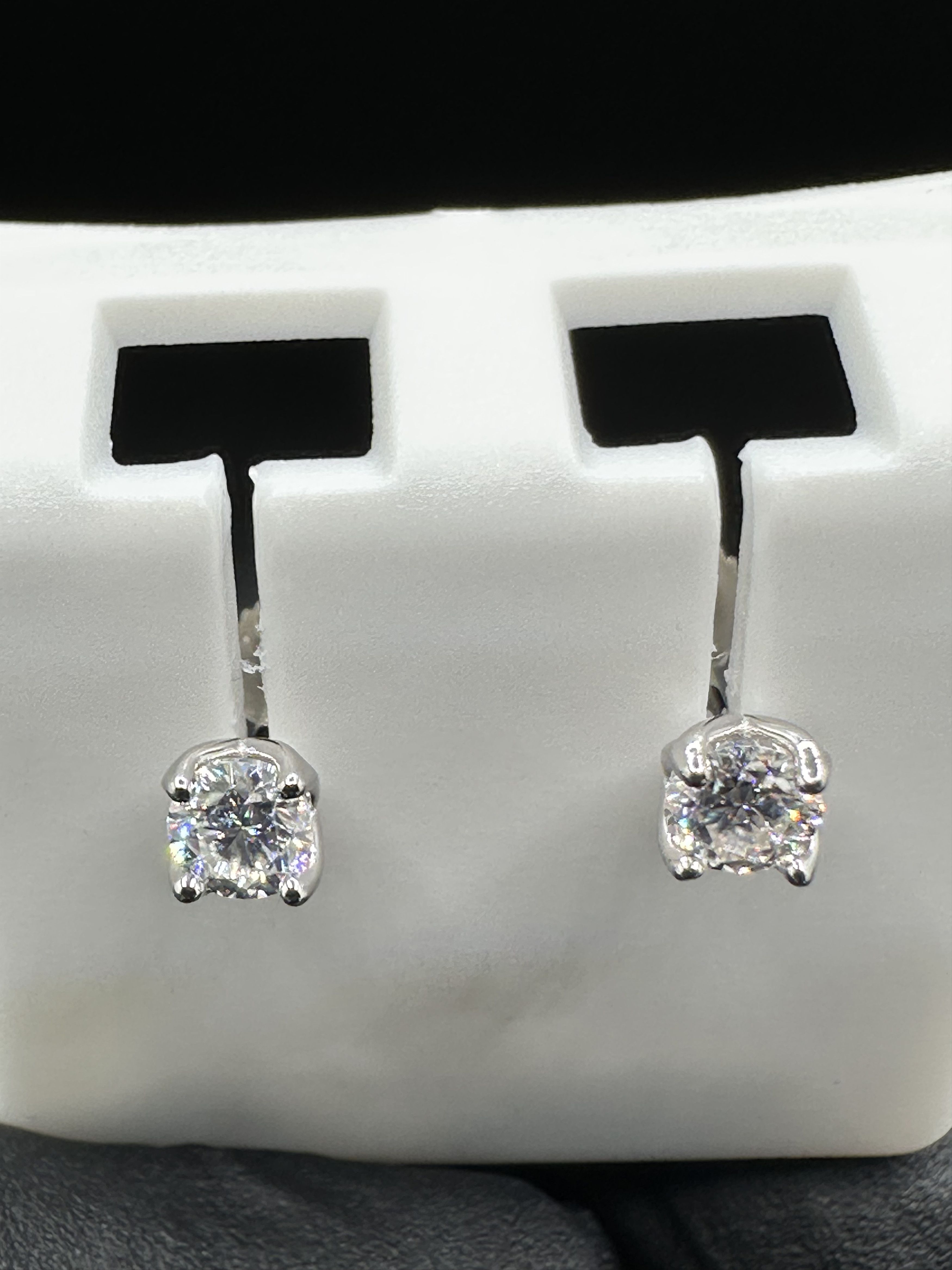 Jewelry MOISSANITE STUD SCREW BACK EARRINGS Size ONE SIZE - 5 Thumbnail