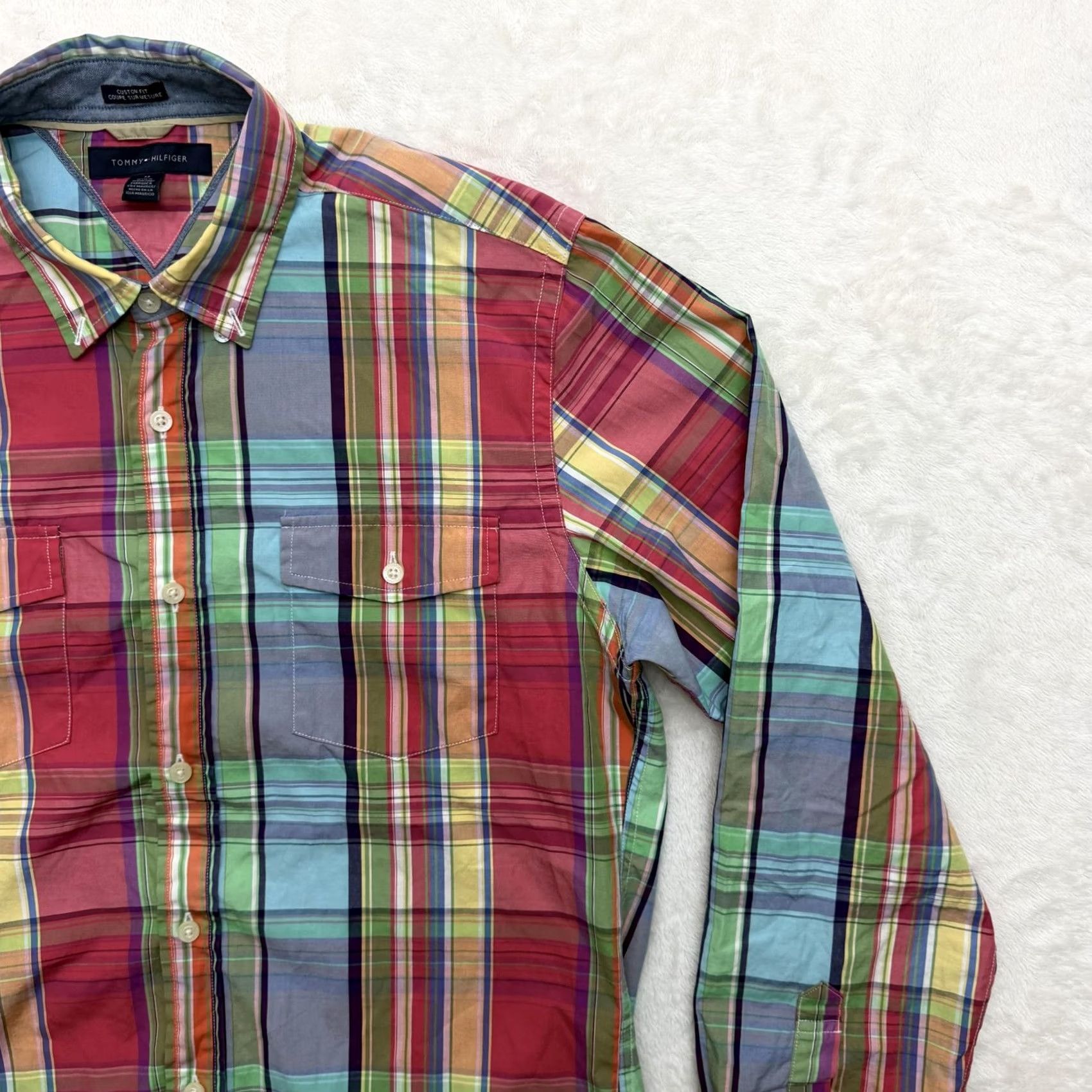 Tommy Hilfiger Tommy Hilfiger Shirt Mens Medium Plaid Button-Up Long Sleeve Slim Fit Casual Size US M / EU 48-50 / 2 - 3 Thumbnail