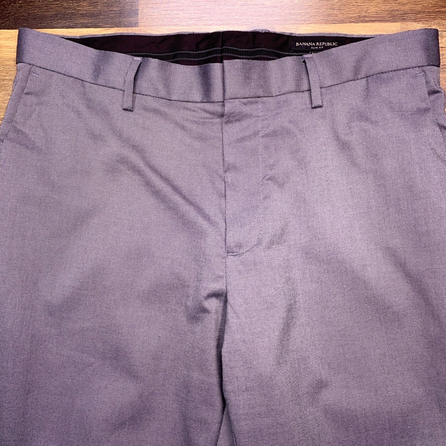 Banana Republic Banana Republic Slim Fit Dress Pants Mens 34x34 Gray Stretch Dress Pants Slim Fit Mens 34 Gray Modern Size US 34 / EU 50 - 3 Thumbnail