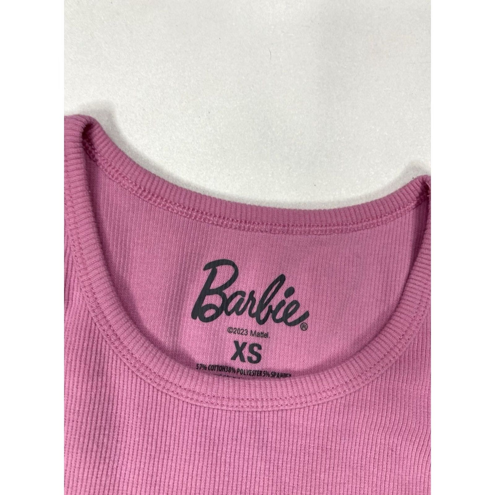 Vintage VINTAGE Barbie Crop Tank Top T-shirt Women XS Pink Size XS / US 0-2 / IT 36-38 - 4 Thumbnail