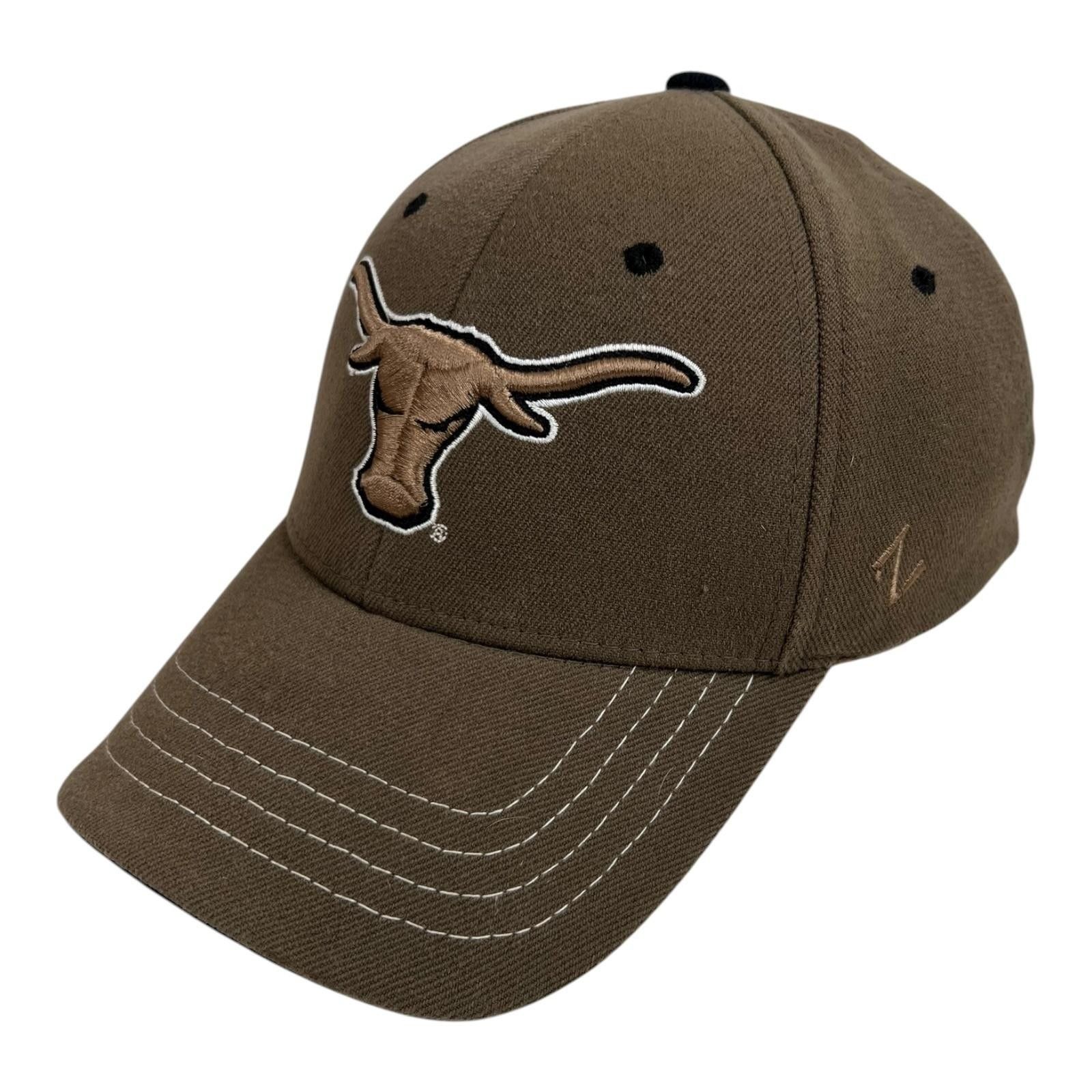 Zephyr Vintage Texas Longhorns Hat Cap Fitted Mens Large Brown NCAA Size ONE SIZE - 1 Thumbnail