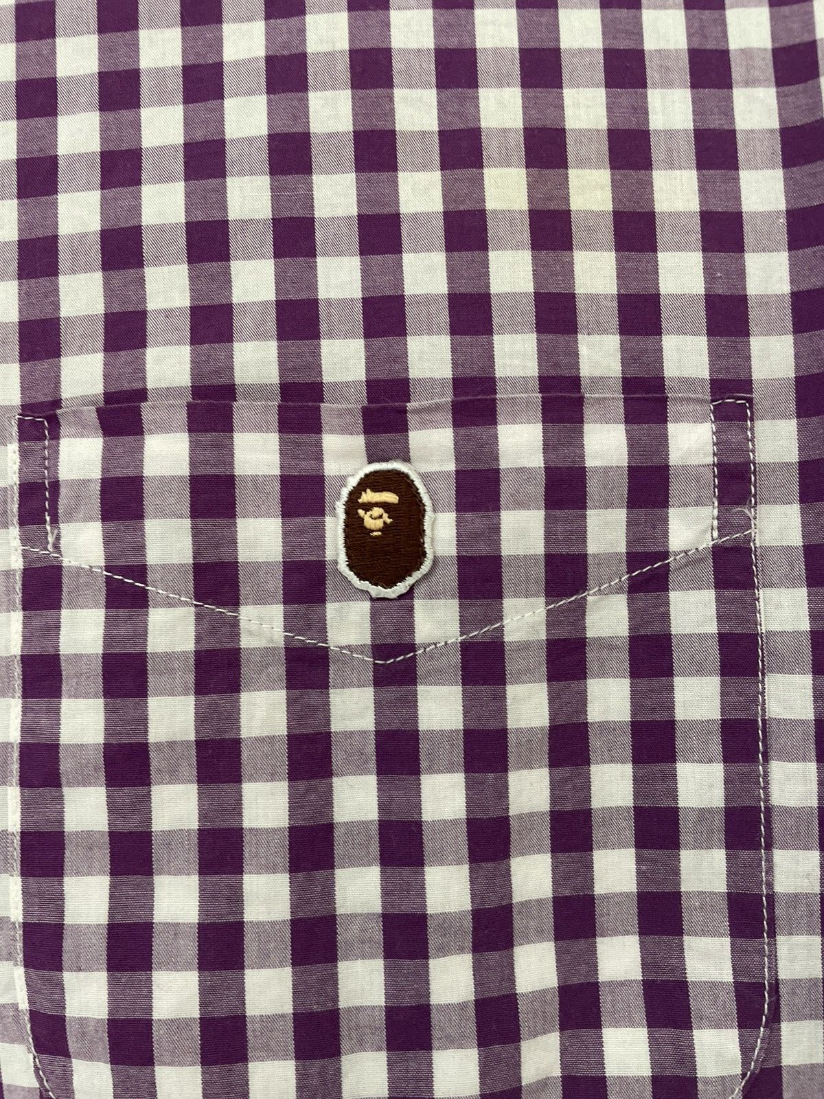 Bape GINGHAM CHECK BD S/S SHIRT Size US M / EU 48-50 / 2 - 2 Thumbnail