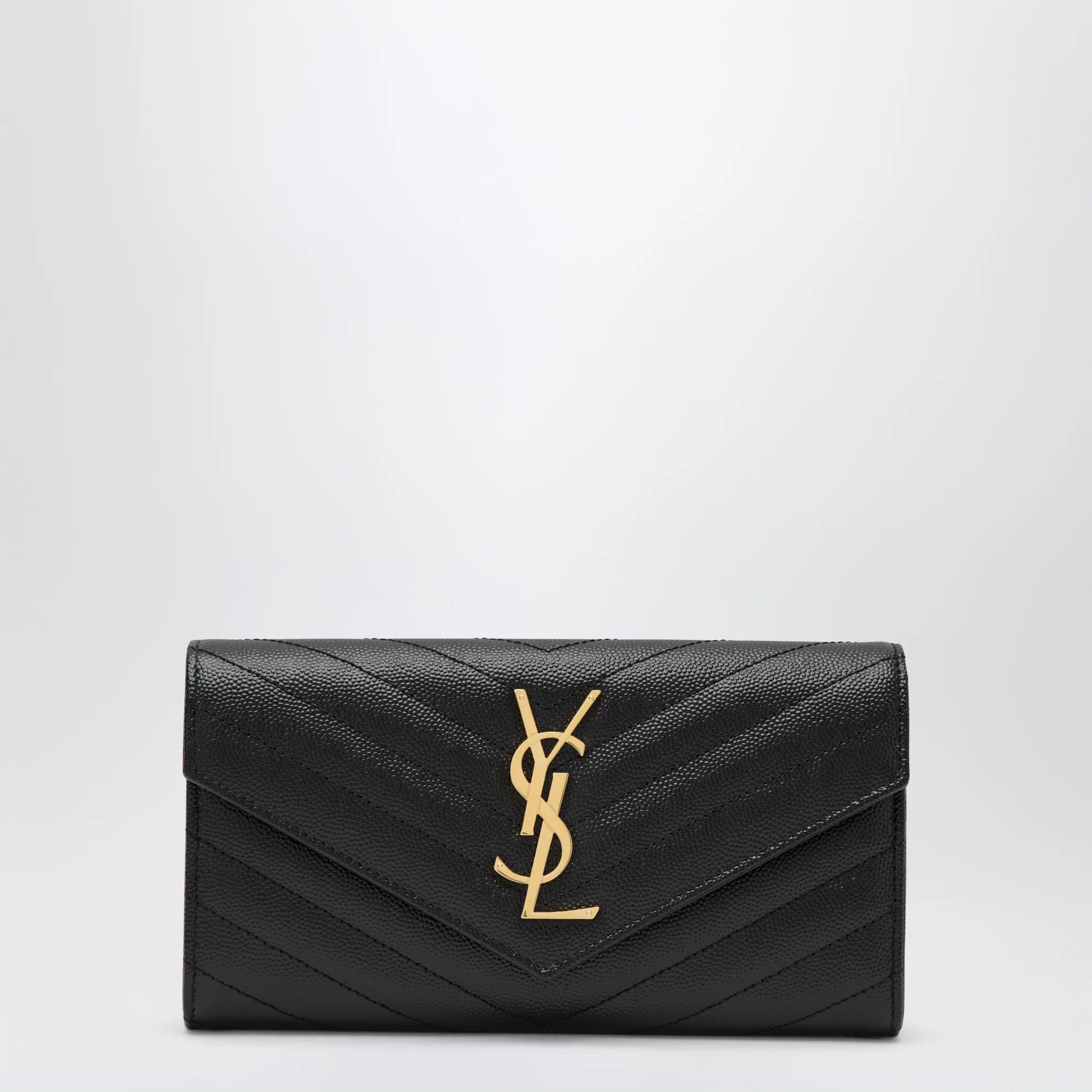 Saint Laurent Paris o1d2blof0526 Size: OS / Large Cassandre Wallet in Black Size ONE SIZE - 1 Thumbnail