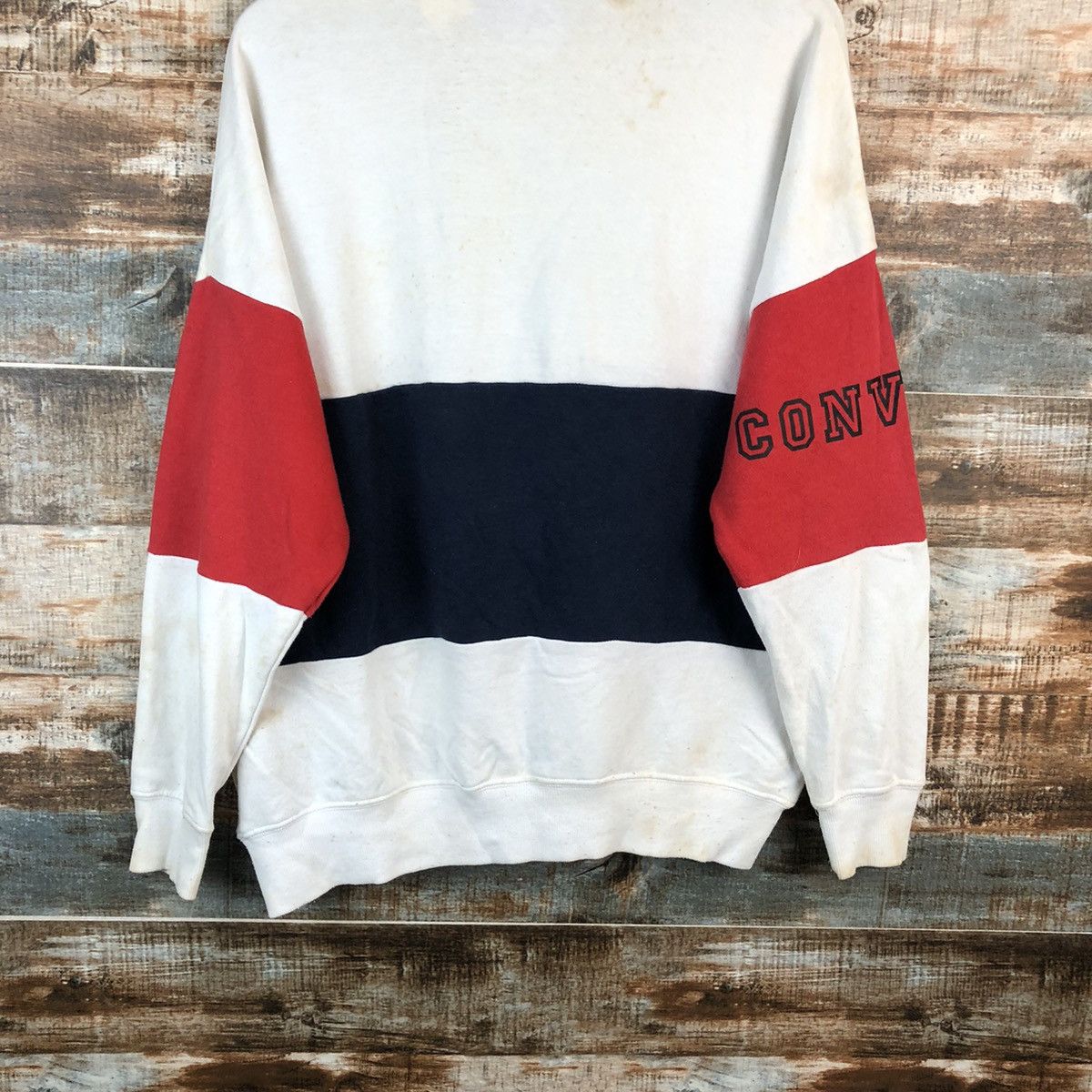 Converse Converse Vintage White Sweatshirt #A2548 Size US M / EU 48-50 / 2 - 16 Thumbnail