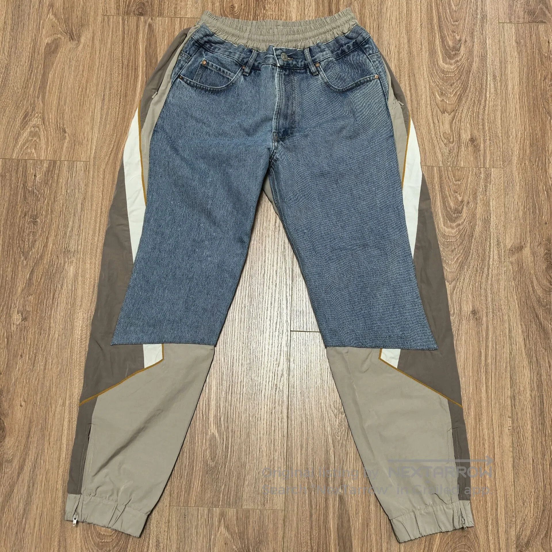 Martine Rose Martine Rose SS19 Denim Spliced Sweatpants. Size US 26 / EU 42 - 1 Thumbnail