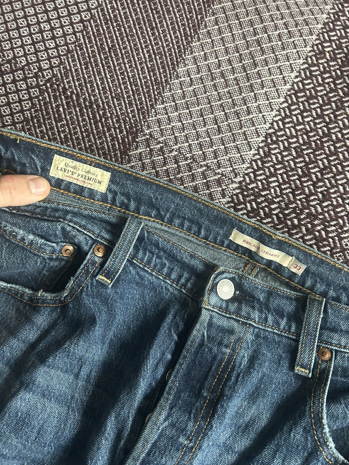 Levi's Levis Premium Model Ribcage Straight Big E Faded Size W33 Size US 33 - 10 Thumbnail