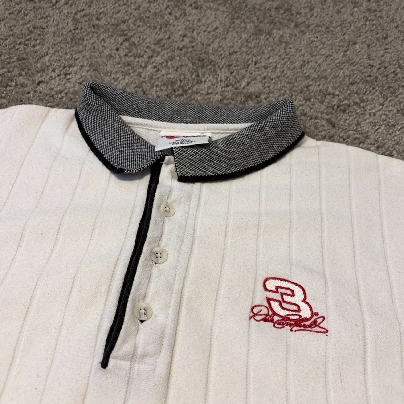 Chase Authentics VINTAGE Dale Earnhardt Chase Authentics NASCAR Polo Collared Shirt XL Men’s White Size US XL / EU 56 / 4 - 3 Thumbnail