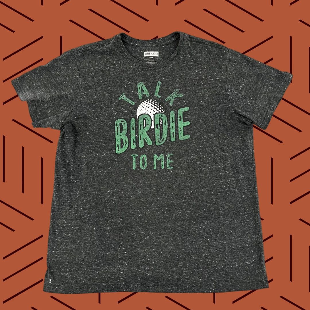 Vintage Golf Shirt Mens L Gray Talk Birdie To Me Humor Funny Comedy Parody State of Mine Shirt Mens L Gray Talk Birdie To Me Humor Parody Size US L / EU 52-54 / 3 - 1 Thumbnail