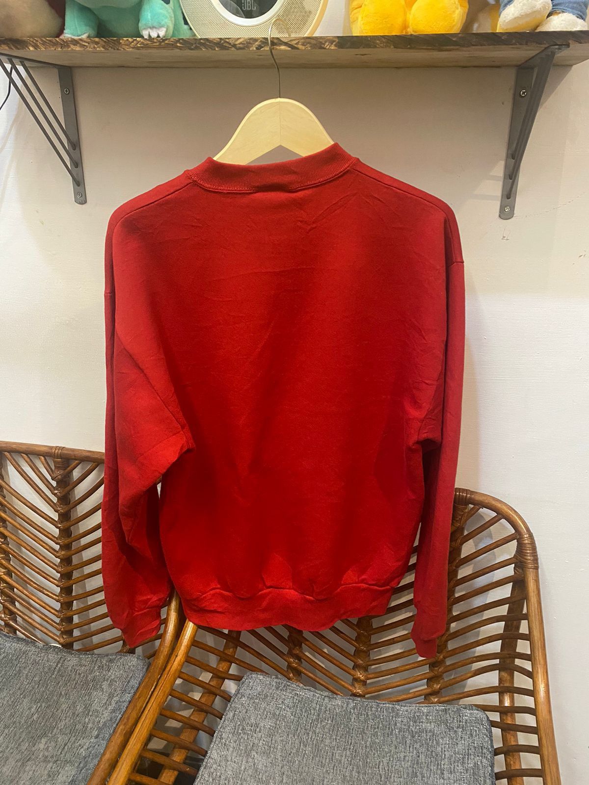 Disney × Mickey Mouse × Vintage 80s Velva Sheen Mickey Mouse Disney Sweatshirt Red Size US M / EU 48-50 / 2 - 2 Thumbnail
