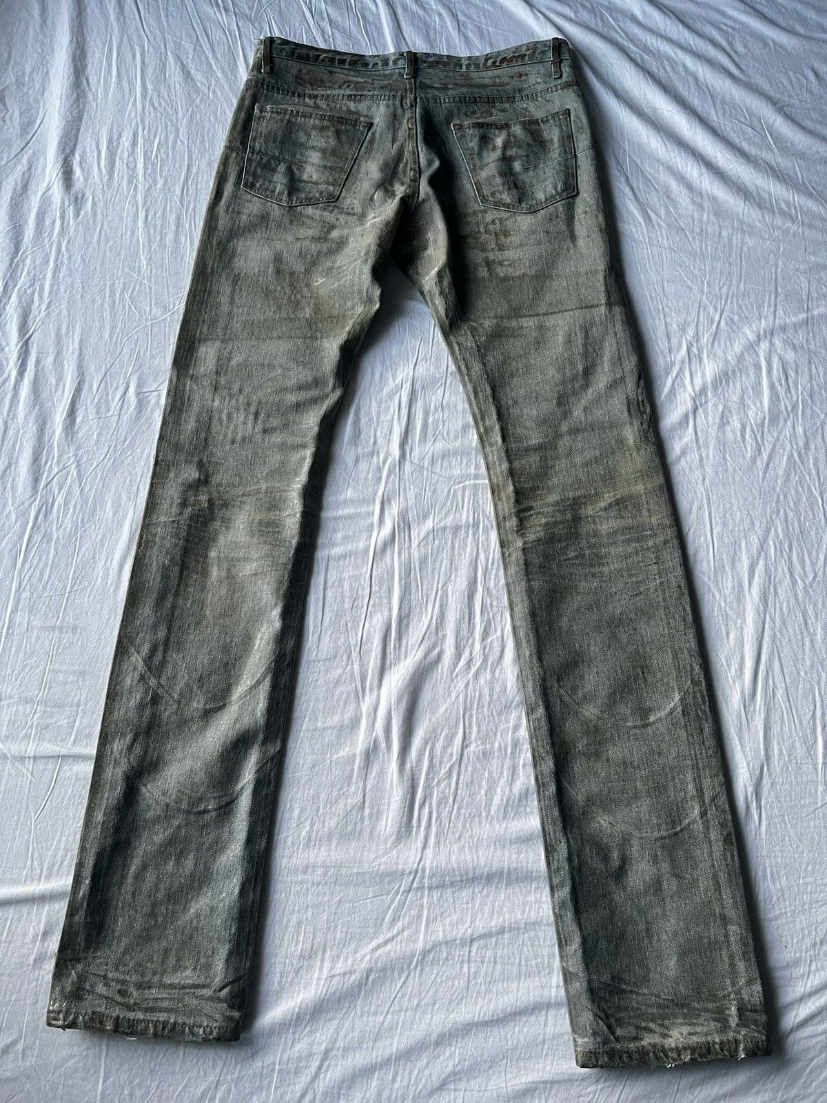 Dior Dior SS04 Waxed Bleu Claire Denim Size US 29 - 2 Thumbnail