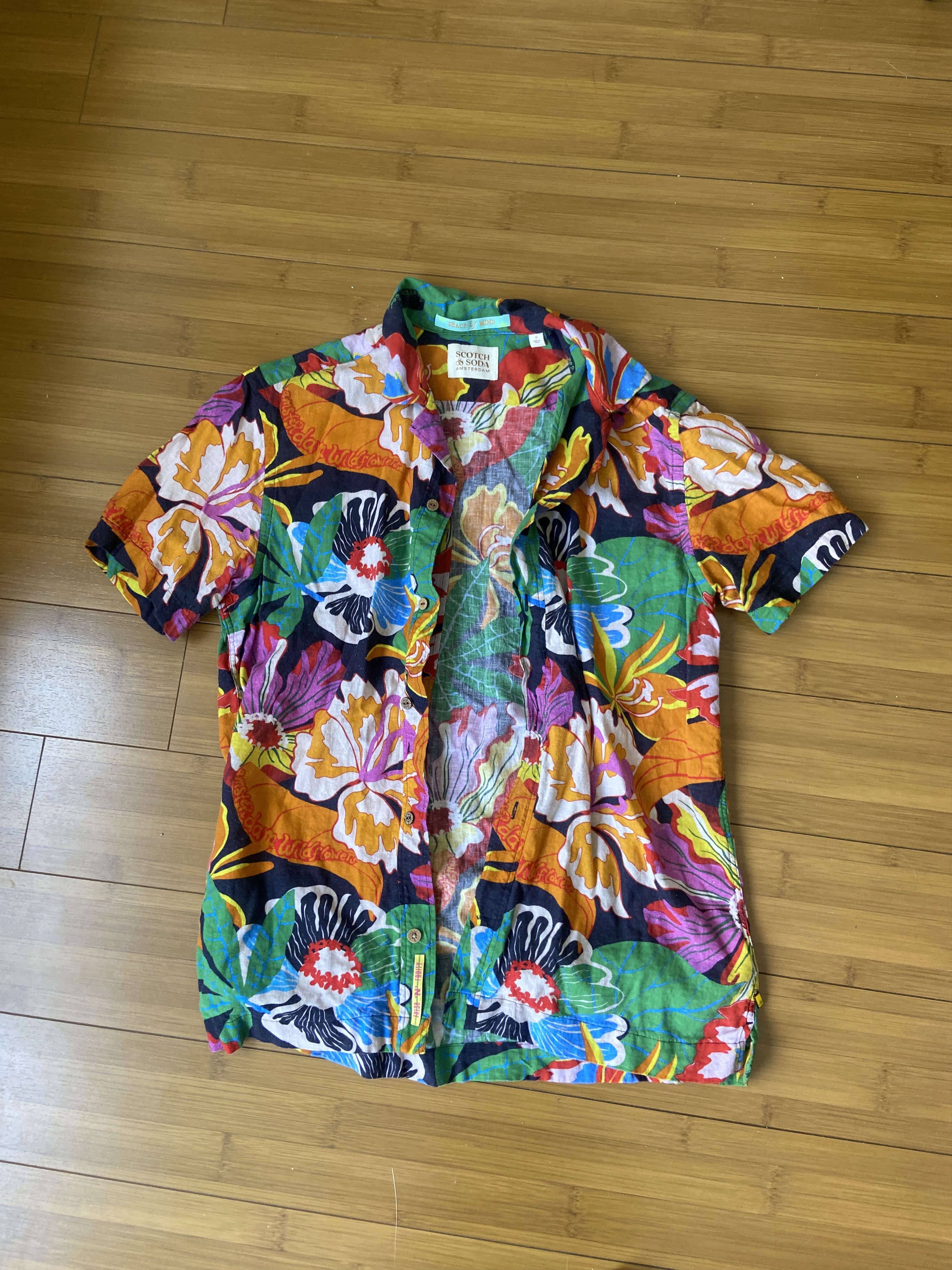 Scotch & Soda SCOTCH & SODA SHORT-SLEEVED CAMP SHIRT FLORAL - SMALL Size US S / EU 44-46 / 1 - 1 Thumbnail