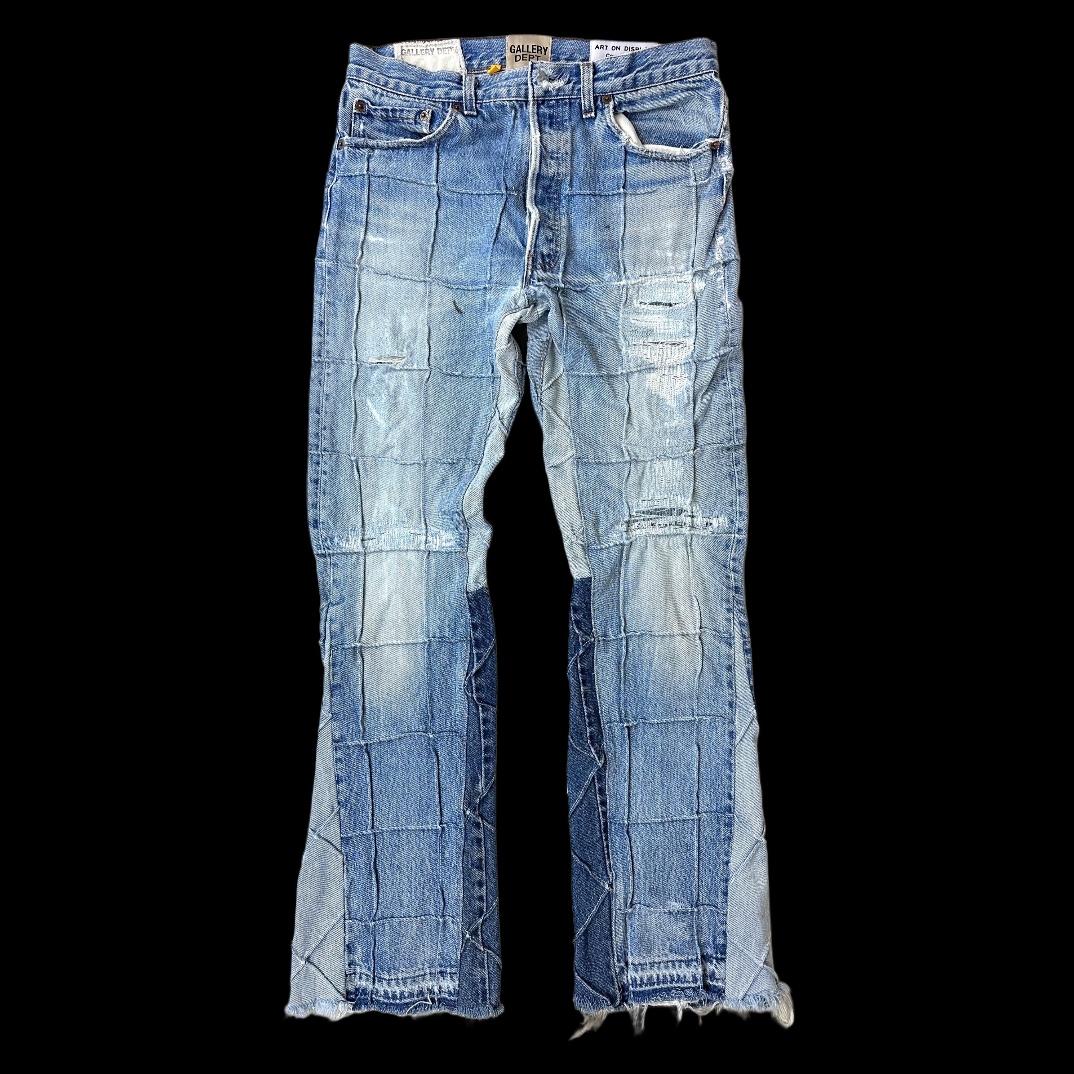 Gallery Dept. gallery dept lenny flare denim jeans indigo patchwork RARE Size US 31 - 2 Thumbnail