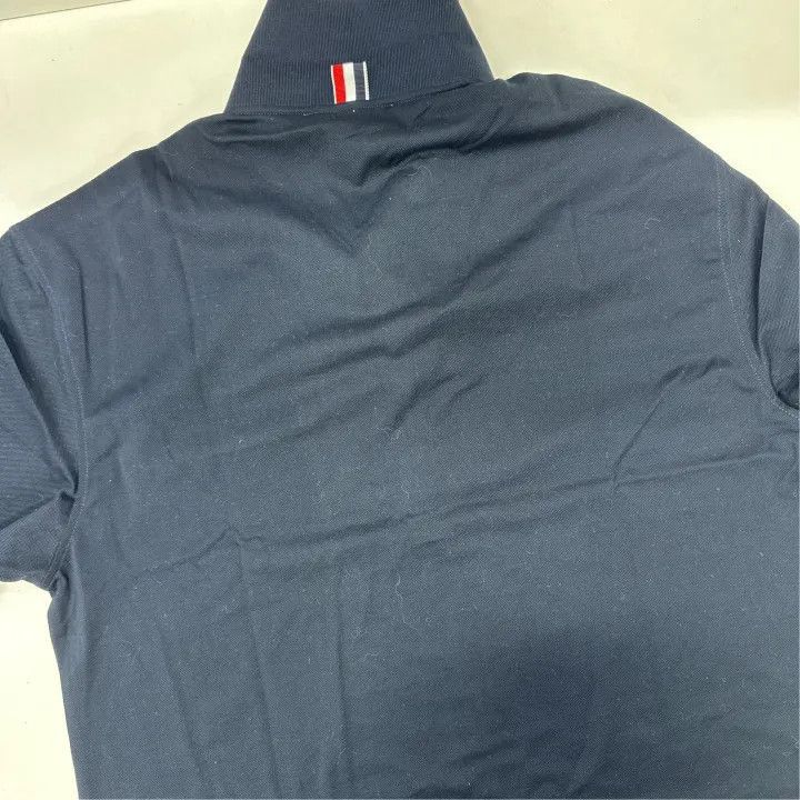 Thom Browne Thom Browne Navy Blue Pocket Polo Shirt -2507 Size US L / EU 52-54 / 3 - 6 Thumbnail