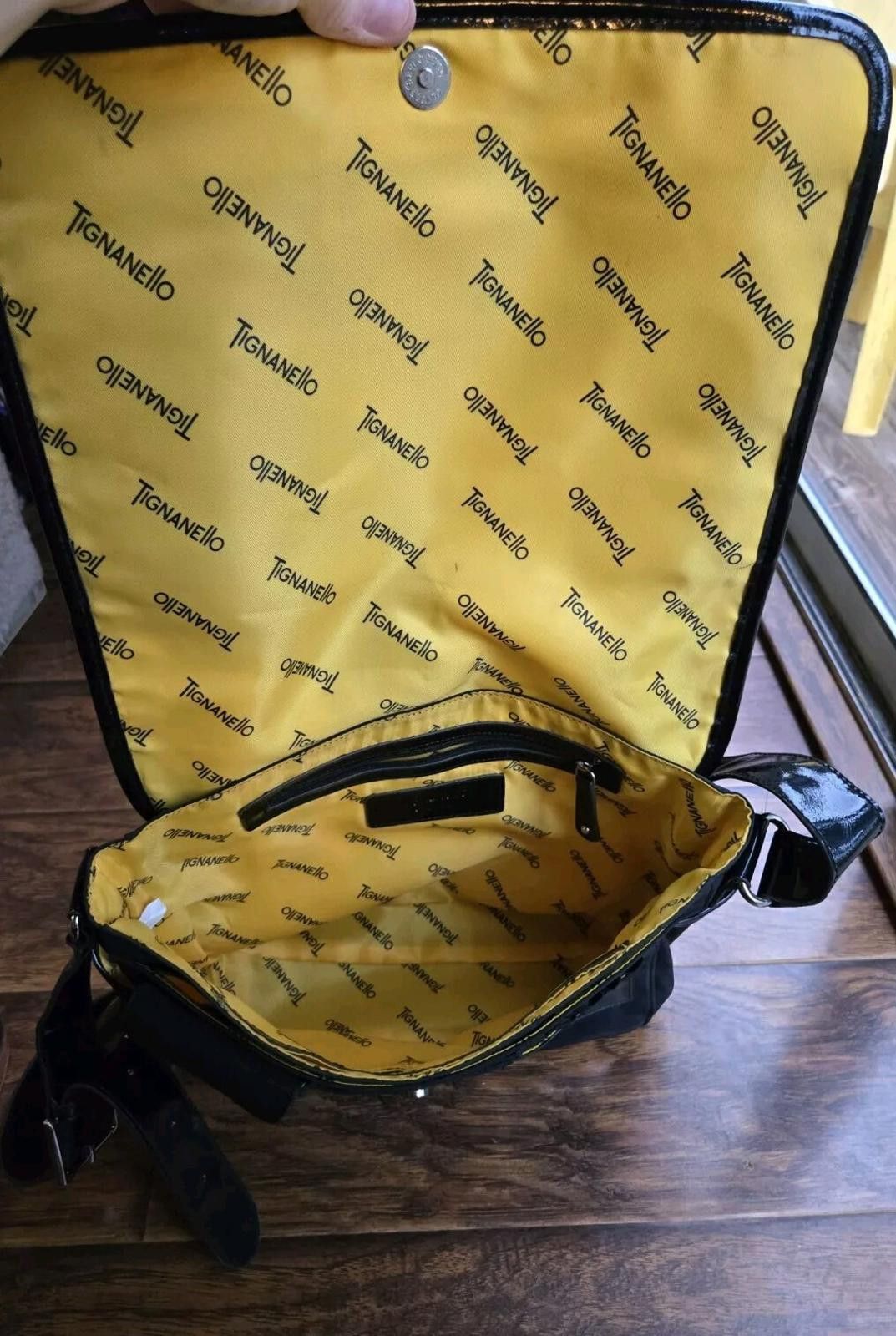 Other Tignanello Messenger Shoulder Bag Black Yellow Interior Lap Size ONE SIZE - 6 Thumbnail