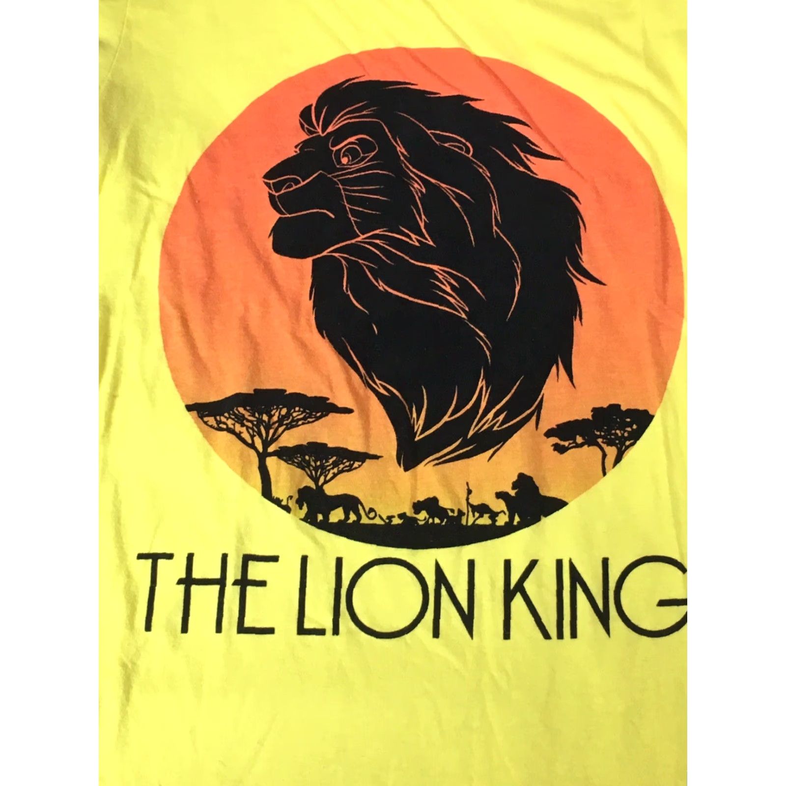 Disney Disney The Lion King T-Shirt Yellow Sz M Juniors Women Graphic Tee Short Sleeve Size M / US 6-8 / IT 42-44 - 2 Thumbnail