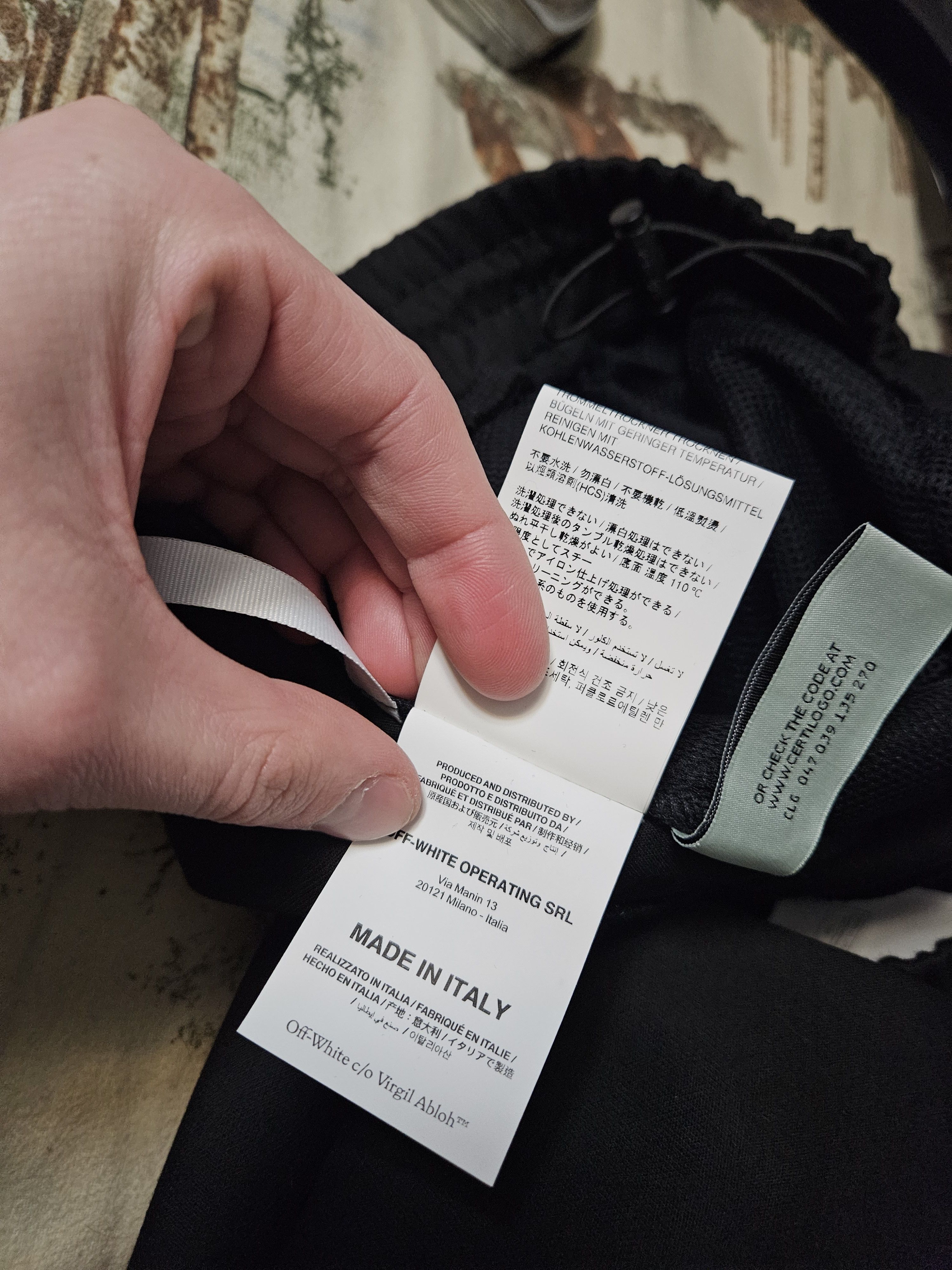 Off-White Theophilus London for Bebey Velour Stripe Black Sweatpants Size US 30 / EU 46 - 10 Thumbnail