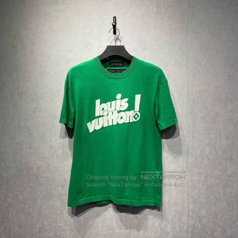 Louis Vuitton Louis Vuitton Logo printed white and green knitted short s Size US M / EU 48-50 / 2 - 1 Thumbnail