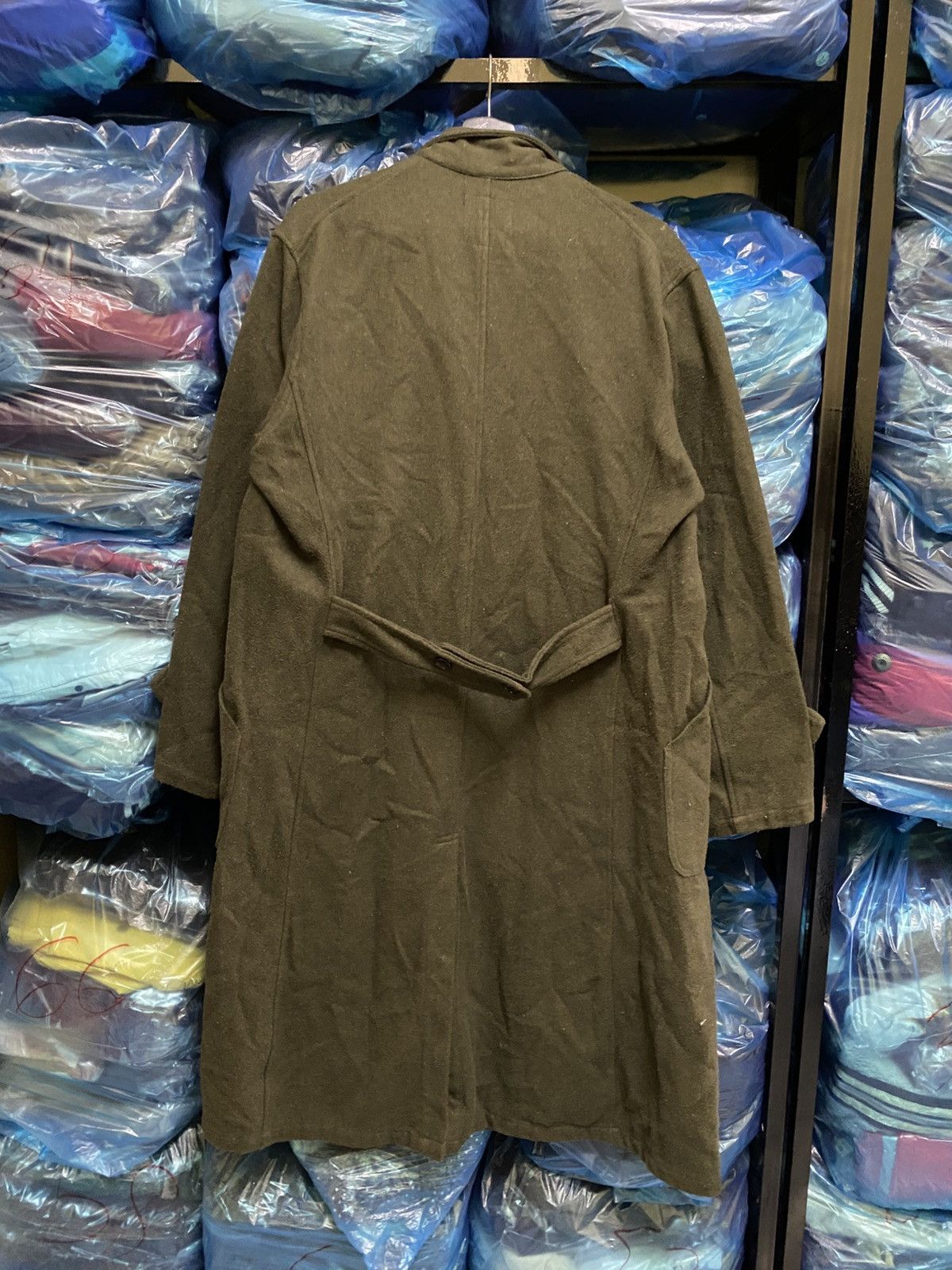 Japanese Brand Vintage Temptation Olive Wool-Blend Overcoat Workwear Style Size US M / EU 48-50 / 2 - 9 Thumbnail