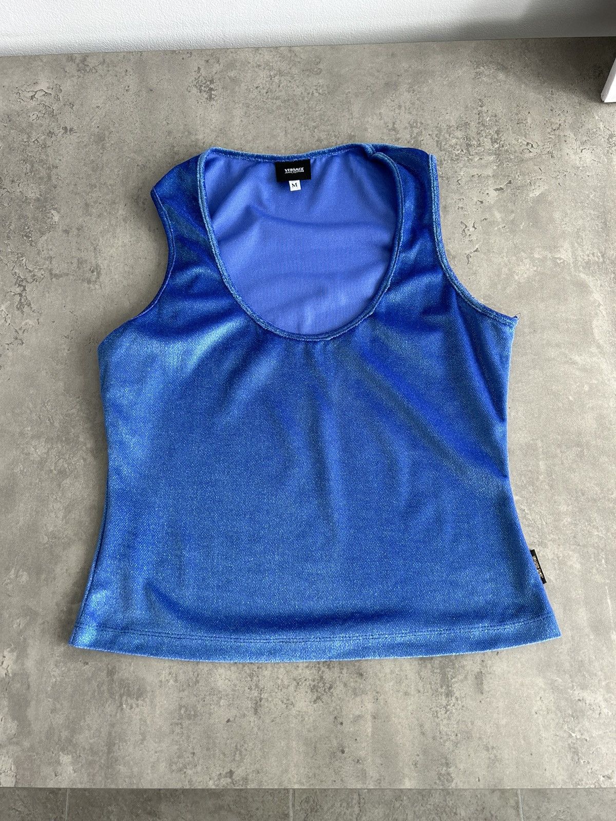 Versace × Vintage Versace Vintage Rare Glitter Top Shine 90s 80s Size M / US 6-8 / IT 42-44 - 4 Thumbnail