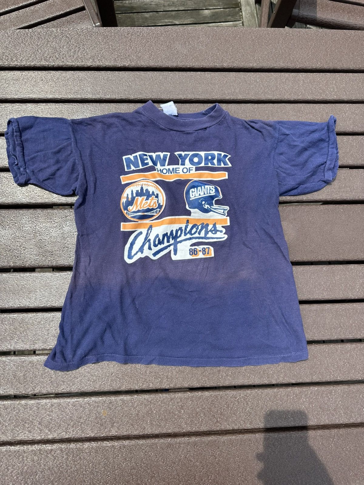 Vintage 1980s Vintage New York Giants / Mets Tee Size US S / EU 44-46 / 1 - 1 Thumbnail